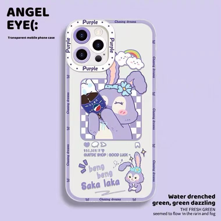 Soft Case Silikon TPU Motif Kelinci Untuk Iphone 13 12 Mini 11 10 Pro XS Max X XR 8 7 6 6S Plus SE 2020