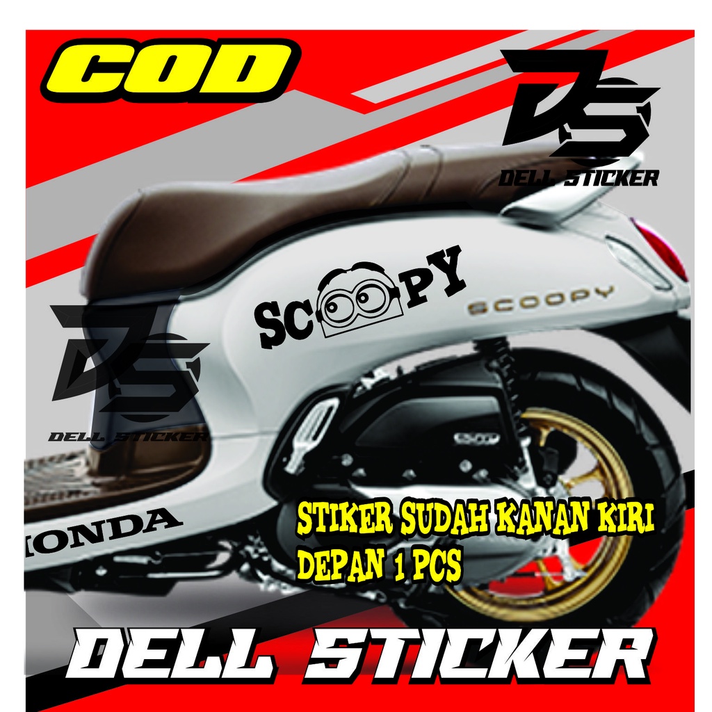STIKER SCOOPY cutting stiker SCOOPY MINION stiker motor scoopy all varian