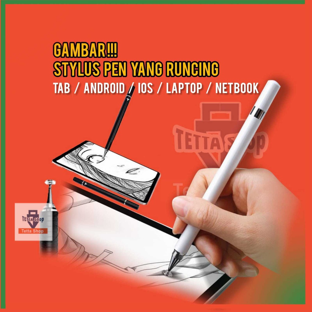 Pulpen HP Tablet Tab Android Ios  Laptop Netbook I Staylus Pen For Touch Screen Sensitif  I Ujung Runcing I Model Baru Stilus Pen I Pulpen Makassar I Staylus Pen Android I Pulpen Android Hp Tab Bisa Juga Notebook Layar Sentuh