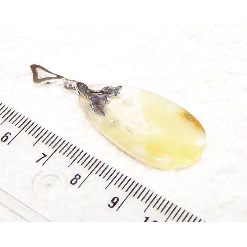 Natural Baltic Amber Pendant Sterling Silver 925 JAR117