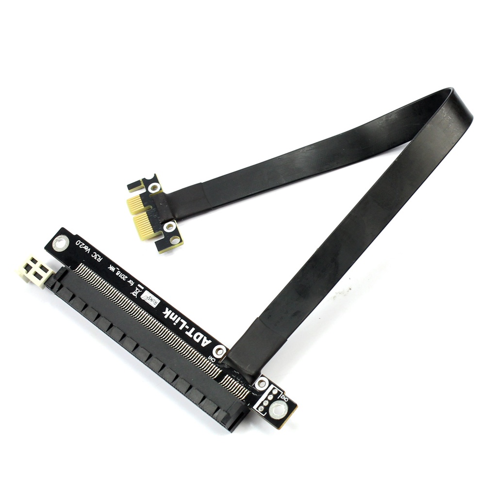 Adt-link Riser PCI-E 3.0 16x Ke x1 PCIe x16 x1 PCI Express Kartu Grafik Mining Dengan Kabel Power R13SC 25cm