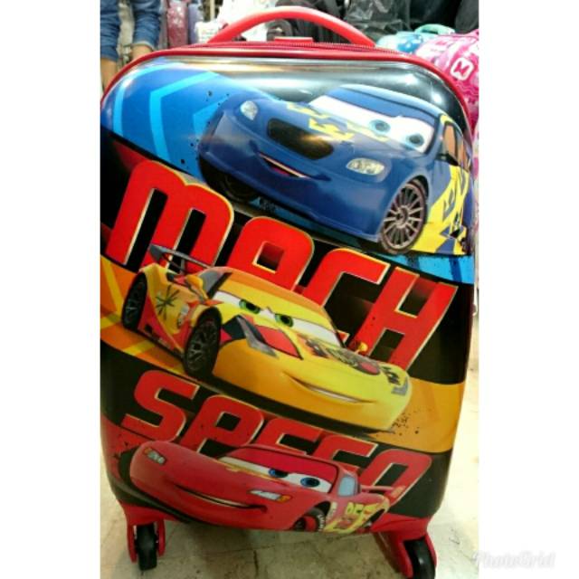 koper anak 16 inch / tas troli anak cowok / tas anak cars / koper cars