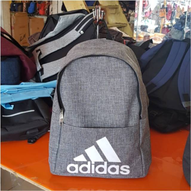 Tas Sekolah Ransel adidas Cewe Cowok Ransel Pria Wanita Kanvas Fashion Tas Sekolah Siswa untuk Remaja Perempuan Ransel Wanita Warna Polos Kualitas Tas Buku Travel Santai