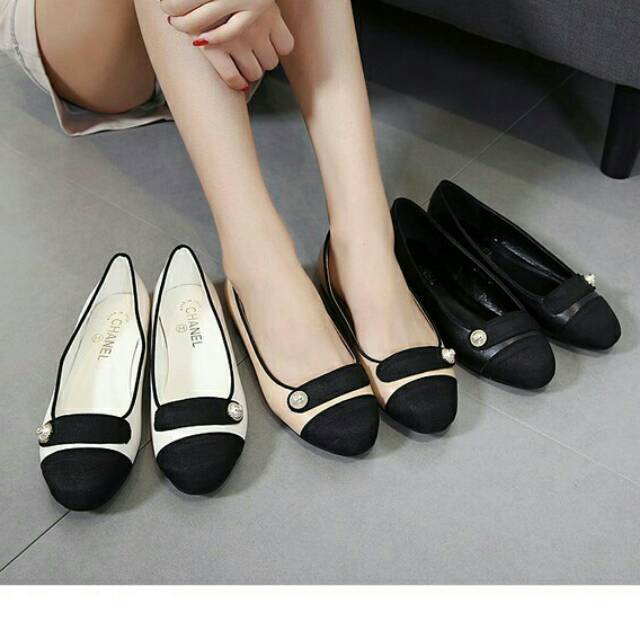 Sepatu wanita Flat Shoes Chanel H2177