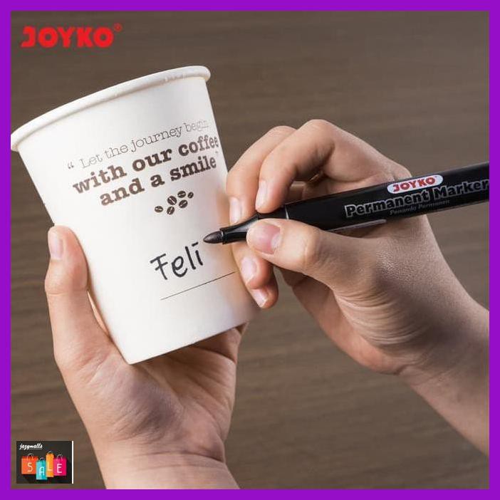 

Silutala- Spidol Permanen Hitam Joyko Bonus Refill Permanent Marker Pm-34Rf -Ori.