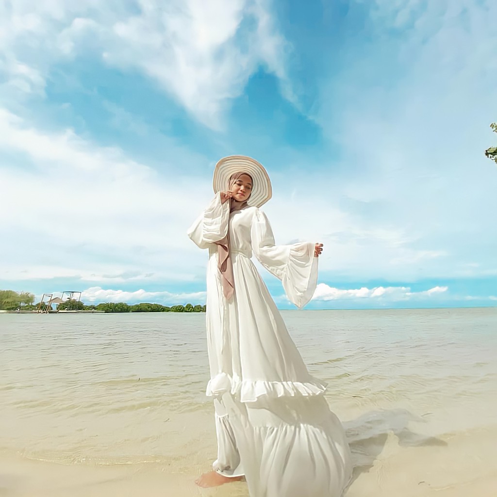 Ivory Dress / Baju Gamis Wanita / Gamis Ceruty / Sumer Dress