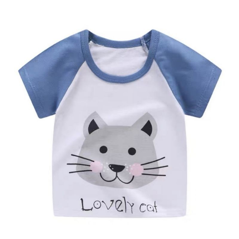 Baju bayi atasan kaos bayi usia 3-9 bulan-1 Kucing