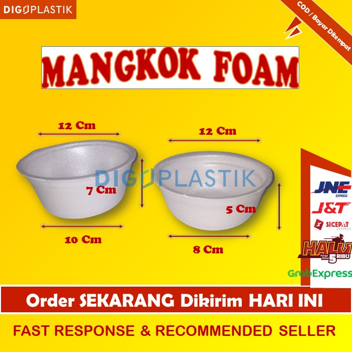 STYROFOAM MANGKOK FOAM MANGKOK FOAM MANGKUK KECIL DAN BESAR BASO SOMAY SOTO MANGKOK GABUS STEROFOAM 
