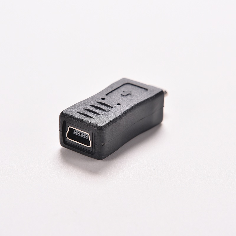 (LUCKID) 1pc Adapter Konverter Charger / Data Mini USB Female Ke Micro USB Male F / M