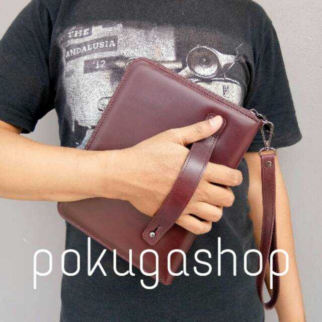 Clutch kulit / leather clutch / tas tangan kulit /hand bag kulit / tas kulit asli garut