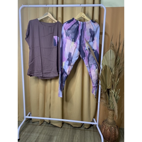 PIYAMA TANGAN PENDEK BABY DOLL RAYON / BAJU TIDUR DEWASA