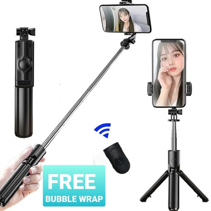 Tongsis Bluetooth + Remote Control / Tongsis Bluetooth Q07 / Tongsis Tripod Selfie Stick Wireless / TONGSIS R1