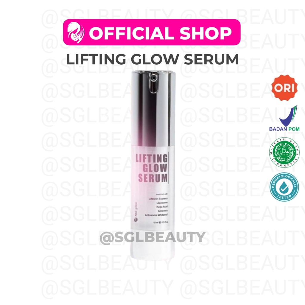 MS Glow Lifting Glow Serum - (Menyamarkan Kerutan, Mencerahkan, Mengecilkan Pori-Pori)