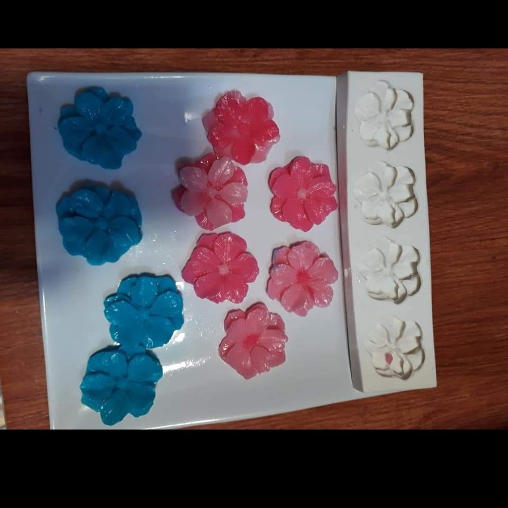 cetakan puding coklat bunga sakura kecil