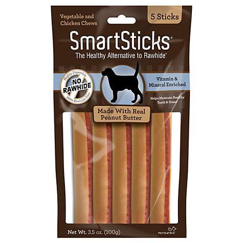 

SMARTBONES Dog Dental Snack Smartsticks Peanut Butter 5pcs