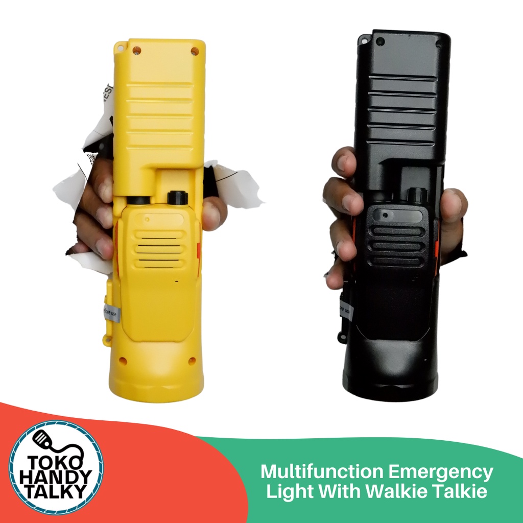 Multifunction Emergency Light With Walkie Talkie FM Radio