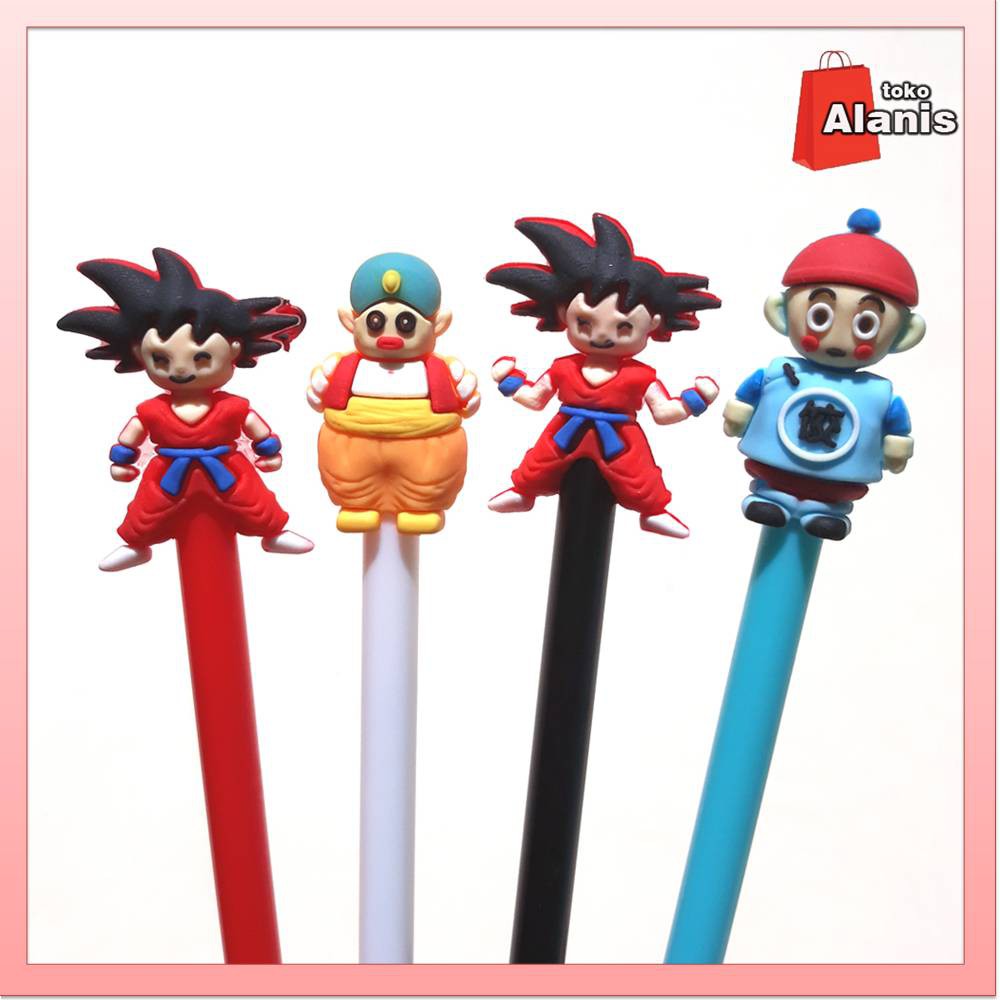

Pulpen Pena Gel Bolpen Karakter Dragon Ball son Goku Chiaotzu Lucu unik untuk Kado Souvenir