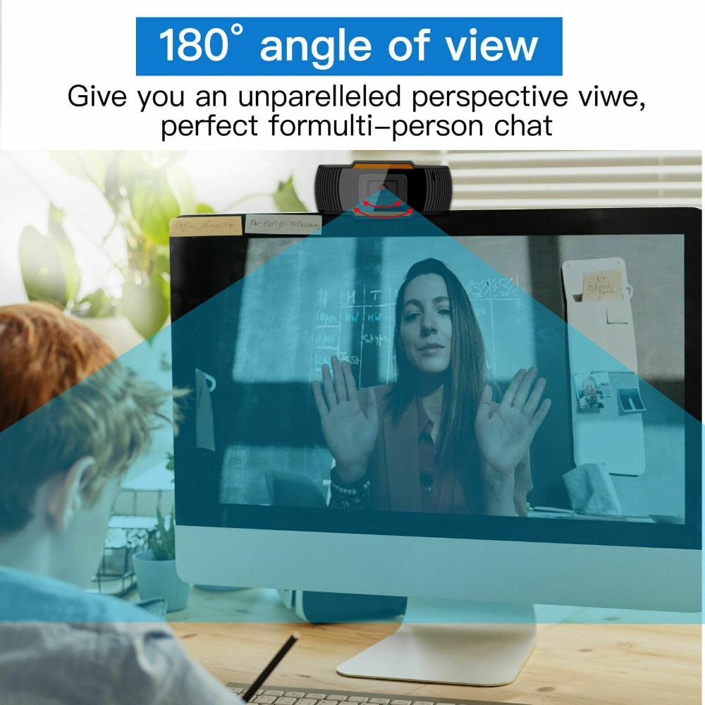 Taffware Camera tele conference build in mic video dan suara lebih jernih dari bawaan laptop Kamera HD Webcam untuk Desktop Laptop Video Conference 720P Mic Webcam Web Camera With Microphone HD 1080P 720P Focus Office Gamer Cam USB Cameras For PC Computer