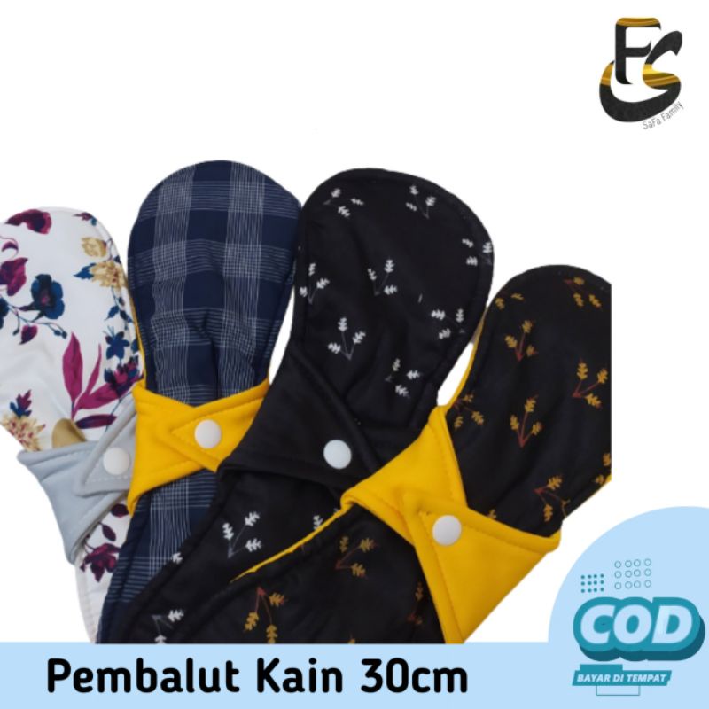 Pembalut Kain 32cm isi 6 Pembalut Kain Cuci Ulang Menspad Night Pembalut Wanita