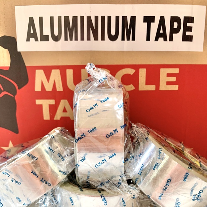 

PEREKAT-PENGIKAT- LAKBAN ALUMINIUM FOIL TAPE TAHAN PANAS & AIR ( 40 MM X 19 MTR) -PENGIKAT-PEREKAT.