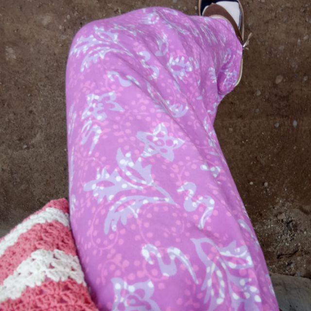 Gamis Batik Cap Soft Mawar Busui