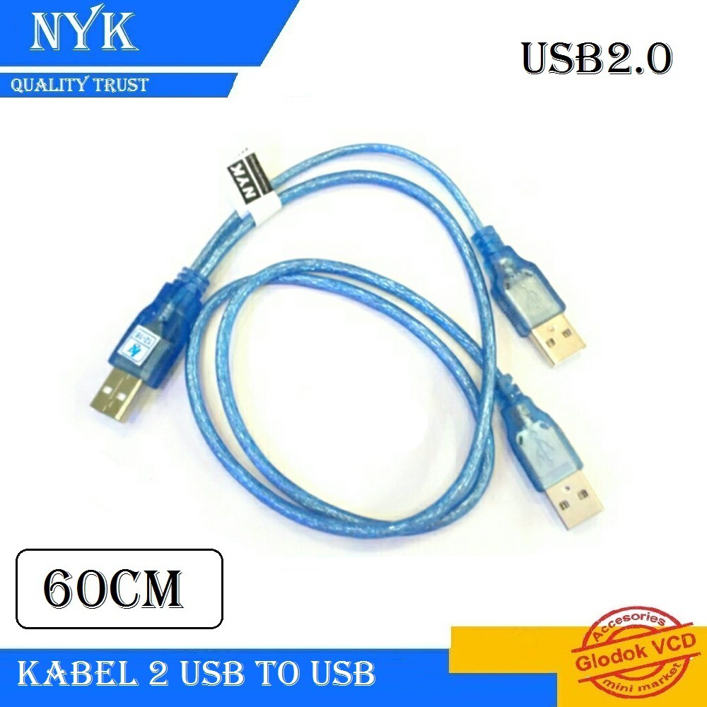 NYK Kabel USB Cabang / 2 USB male to USB