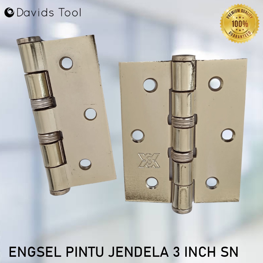 Engsel Pintu Jendela Putih Mirip Stainless 3 Inch