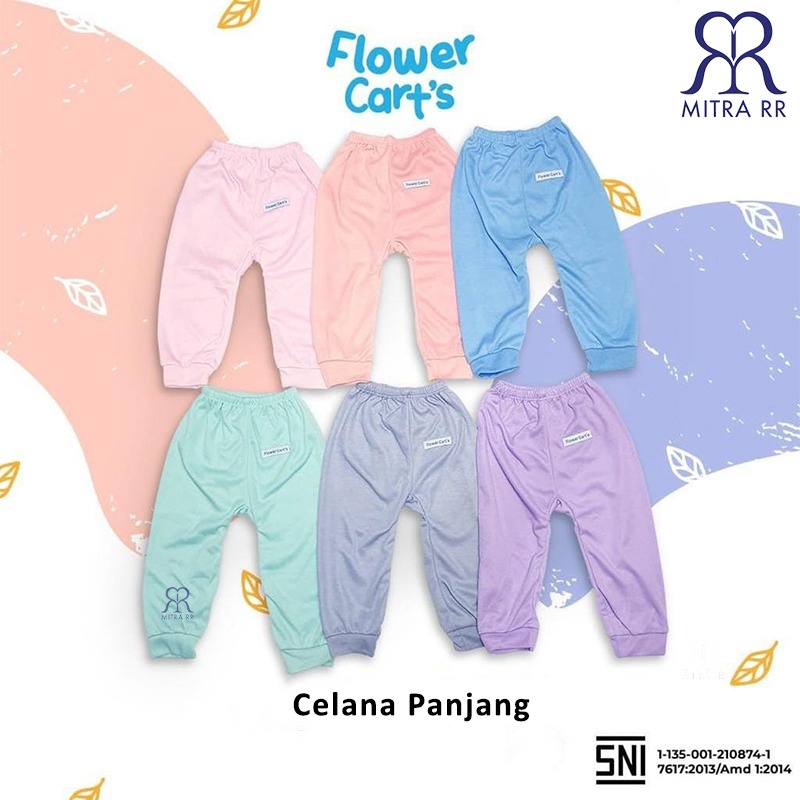 Flower Cart’s Celana Bayi Newborn 0-6 Bulan - Celana Bayi Panjang Pendek Polos Satuan/Grosir