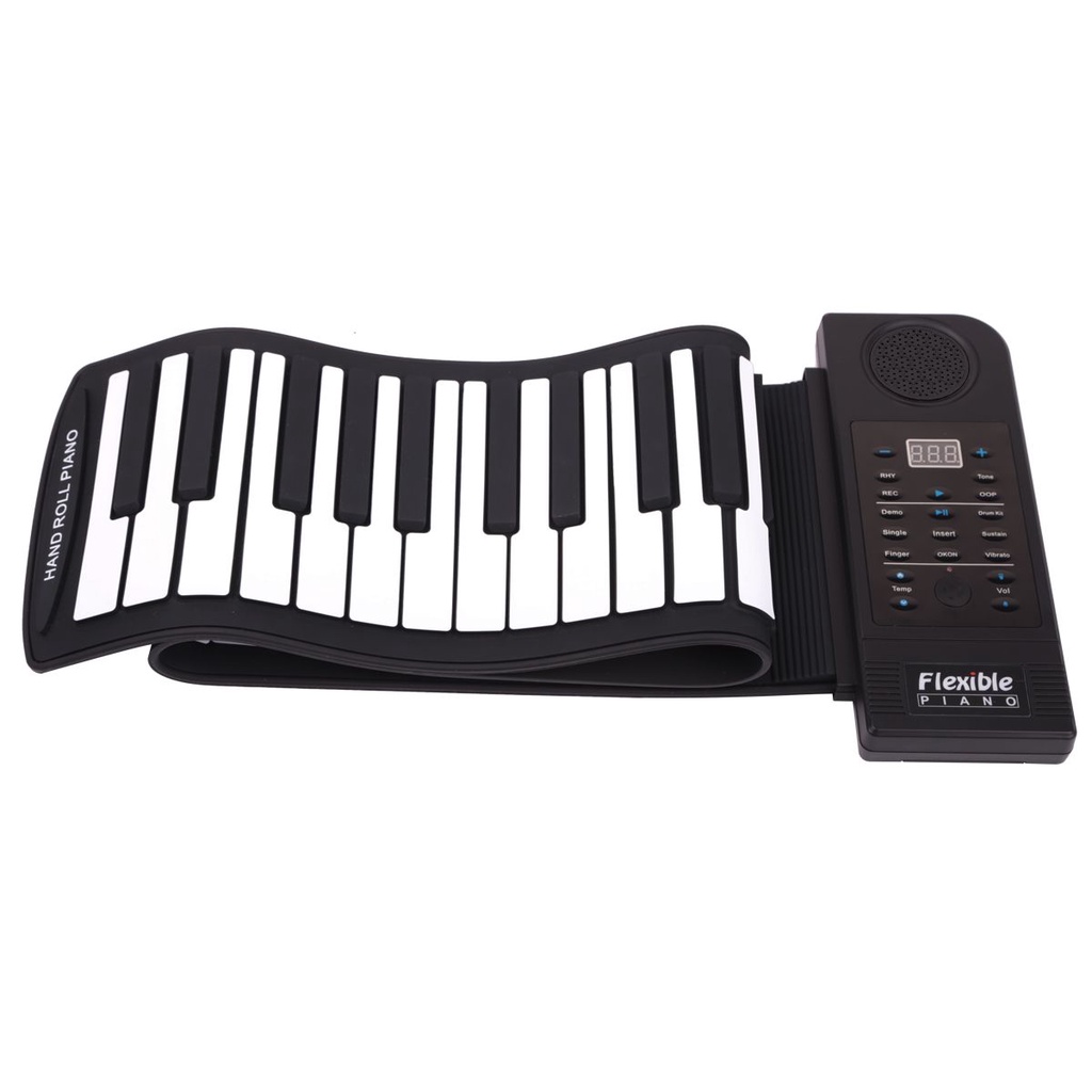 Keyboard Piano Elektronik USB MIDI 61 Kunci Bahan Silikon Flexible