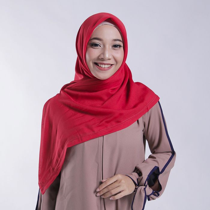 Zoya Kerudung Segi Empat Polos - Nov Scarf Warna Red