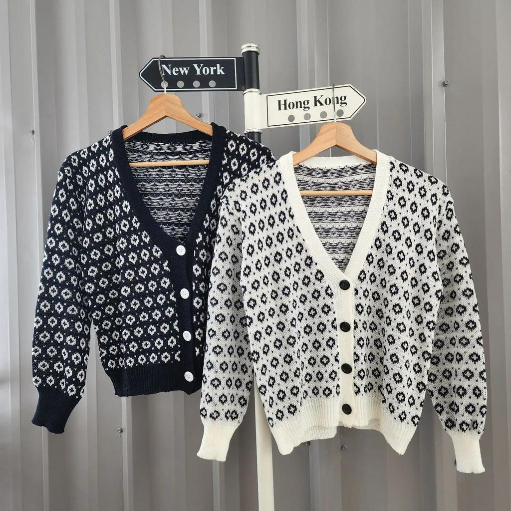 [CYC | COD] REALPICT | Outwear Nad Cardy Outher Rajut | Knit Outer Crop Wanita Balon Trendy Murah