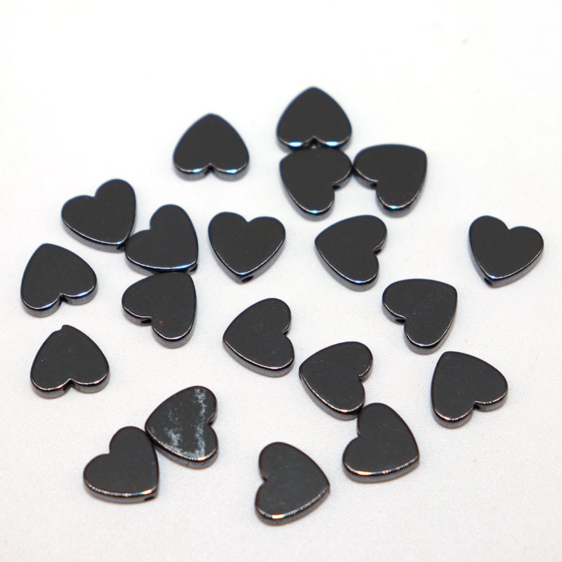 Black Hematite Gall Stone Beads Love