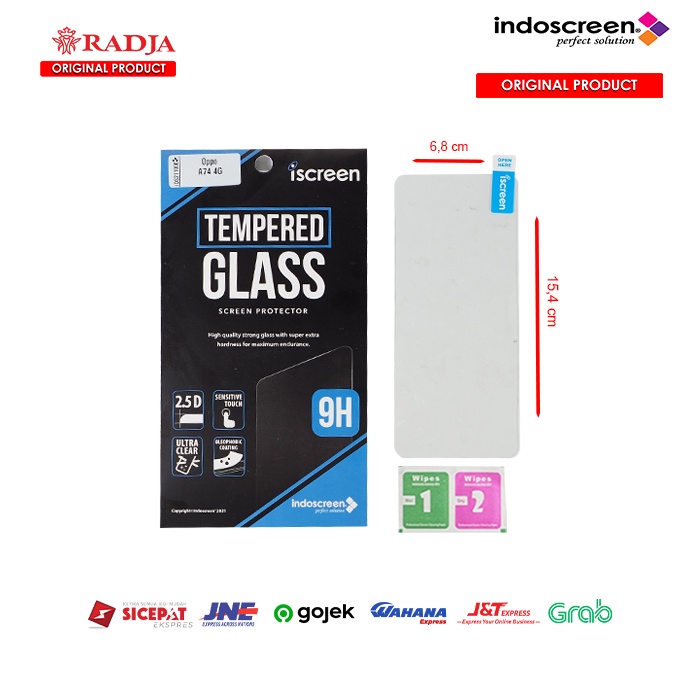 iScreen Tempered Glass Screen Guard Oppo A74 4G _ ORI