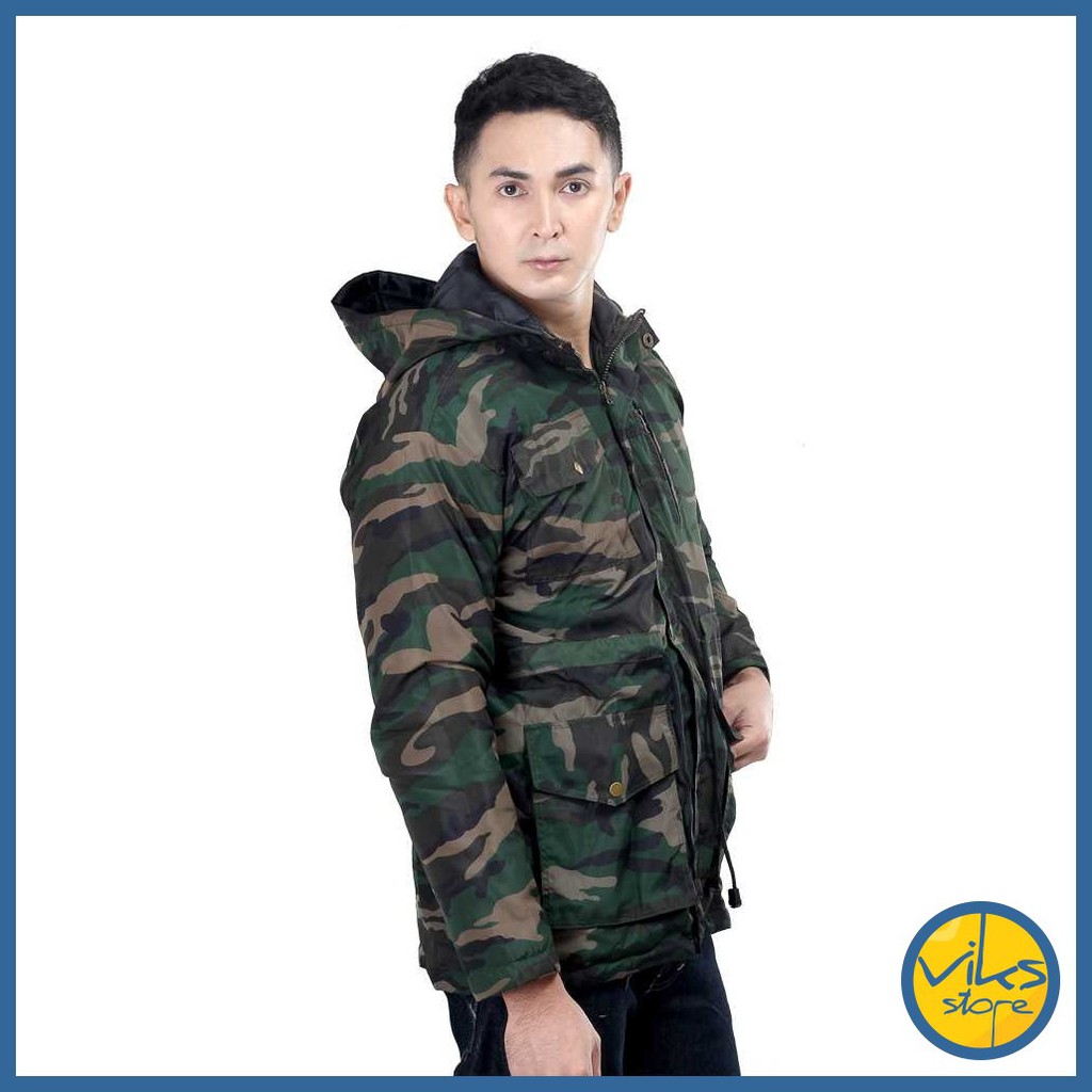 [Cod] Jaket Parka Pria Cowok Distro Kuzatura Lokal Premium Original Trucker Camo