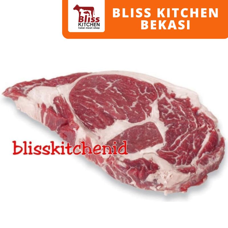 

Daging Sapi US Black Angus Ribeye Jumbo Beef Steak Marbling 4++ 300gr