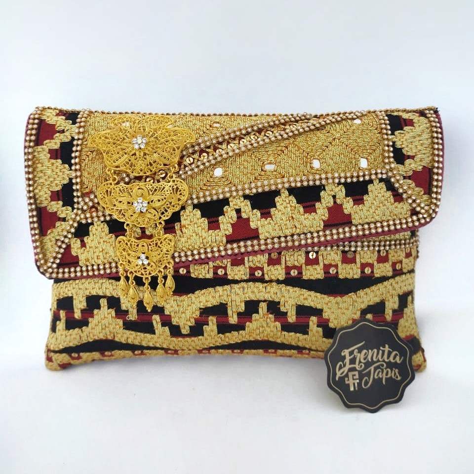 [BISA COD] Clutch Tapis Lampung Size S M L