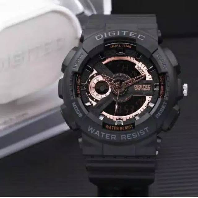 JAM TANGAN PRIA SPORTY ORIGINAL DIGITEC 2020T DOUBLE TIME WATER RESIST BEST SELLER