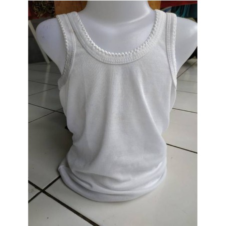 12pcs Kaos dalam anak / kaos singlet anak motif polos