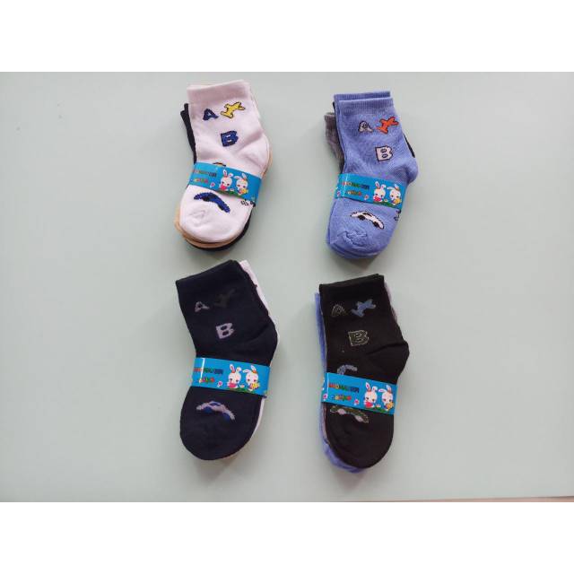 Kaos Kaki Anak Motif M 3 pasang