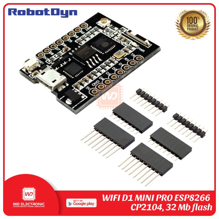 ROBOTDYN WIFI D1 MINI PRO ESP8266 CP2104 LIKE WEMOS D1 MINI PRO ESP8266