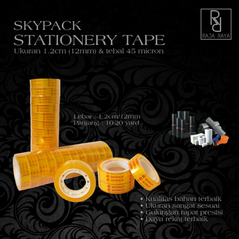 

[⚜️RR⚜️] STATIONERY TAPE/ISOLASI SELOTIP KECIL 1.2cm (panjang 10-20yard)