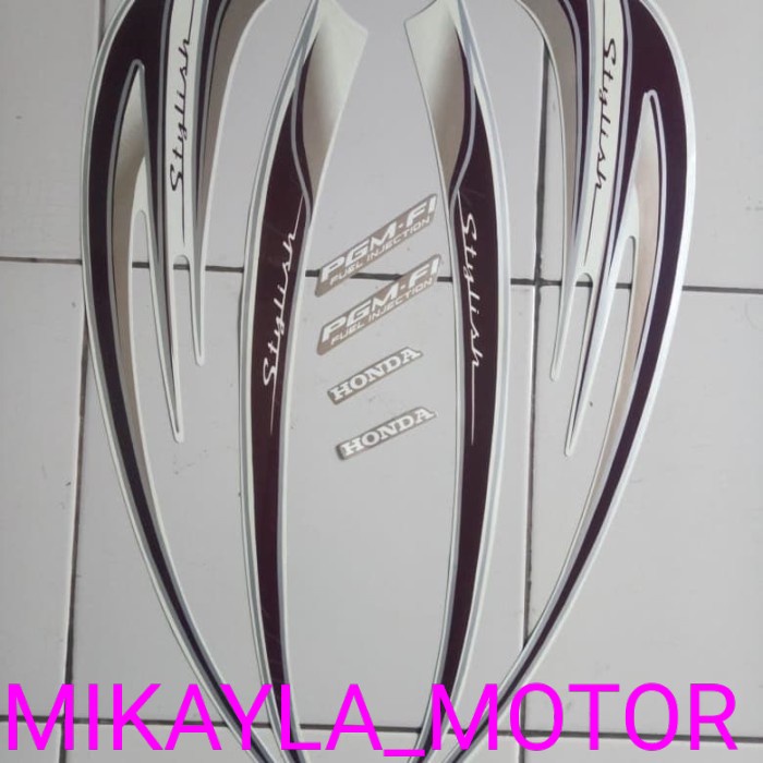 stiker striping Honda Scoopy stylish 2014 putih