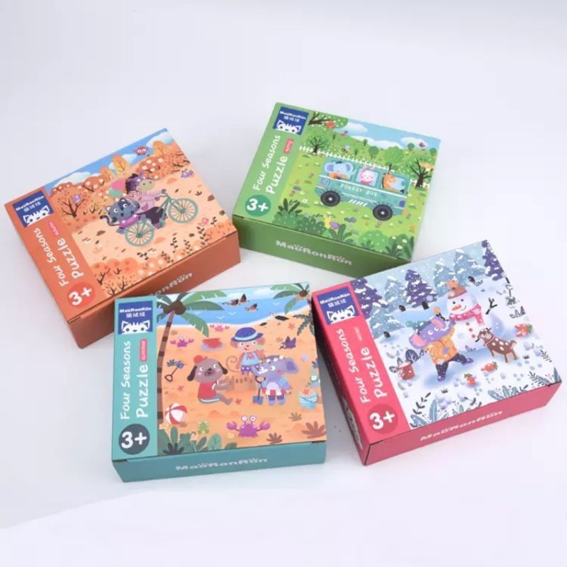 Mainan edukasi Jigsaw puzzle anak usia 3+ 4in1