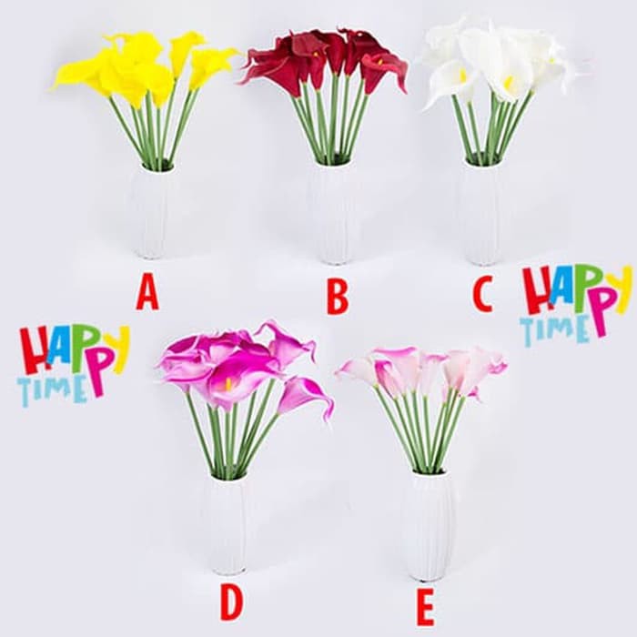 BUNGA CALLA LILY 1 TANGKAI 1 PC BUNGA PLASTIK BUNGA ARTIFISIAL SHABBY CHIC