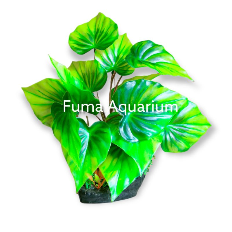 Tanaman bunga plastikImport Hiasan Aquarium Aquascape T 1108/T11007 tinggi 33cm