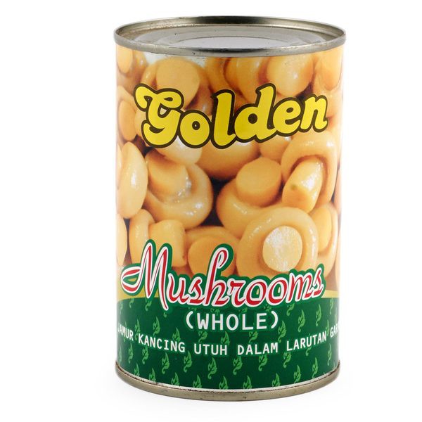 

GOLDEN Mushroom Whole 425gr - Jamur Kancing Utuh Air Garam Kalengan