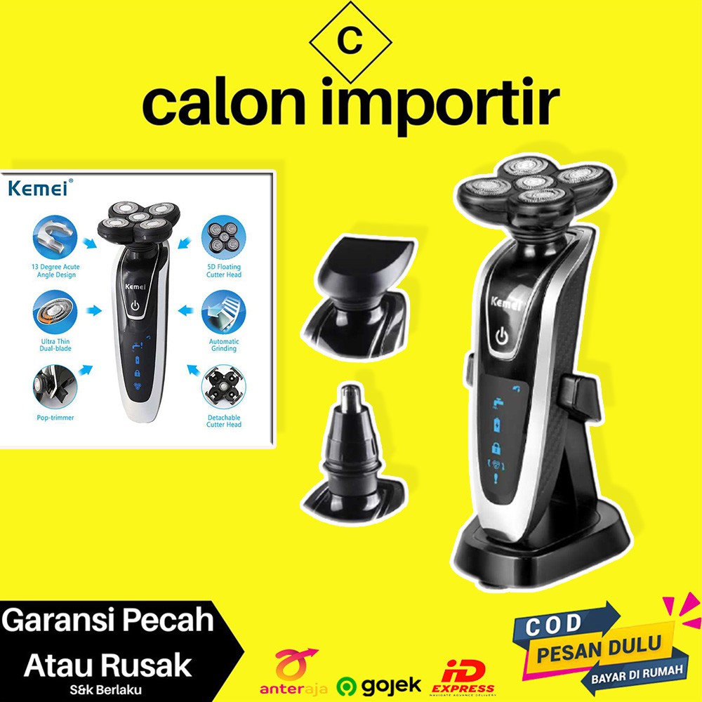 Alat Cukur Rambut Bulu Halus Hidung Kemaluan Pria Wanita Kemei Cliper Shaver Trimmer Elektrik Murah