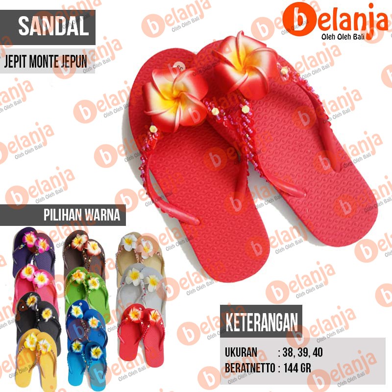 Sandal Jepit Monte Jepun sandal pantai bunga bali sandal murah