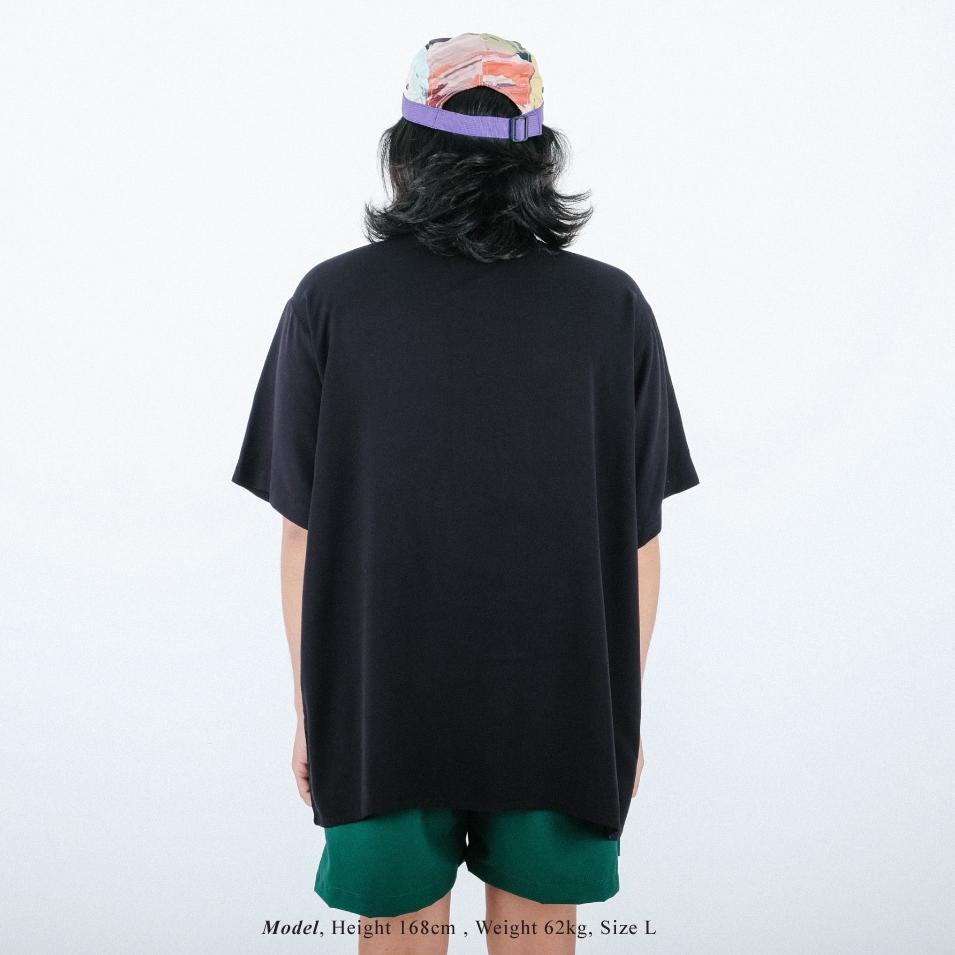 (C8U8) UNKL347 Kemeja Lengan Pendek Polos Warna Hitam TKAA //Harga@grosir