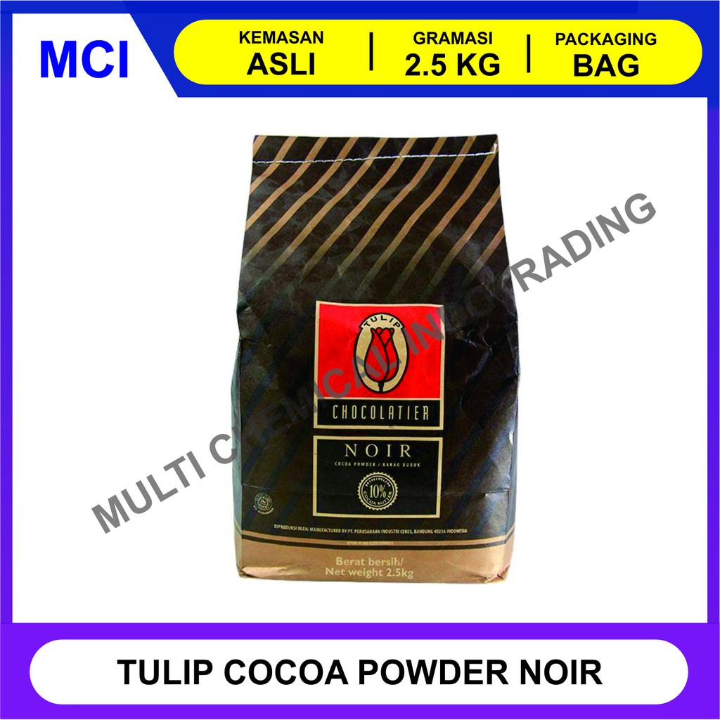 

TULIP NOIR BLACK COKLAT BUBUK / COCOA POWDER 2.5 KG